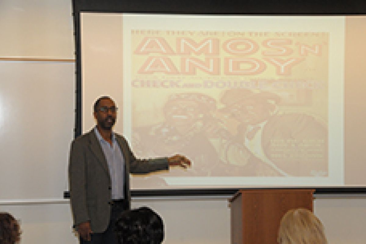 Author Trey Ellis visited Gateway Community College Feb. 19